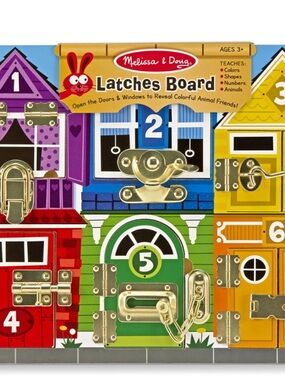 Melissa & Doug Latches Board - locks and doors with animals learning educational